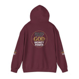 GMP GOD Money Power Hoodie — White Graphic Logo Streetwear Hoodie