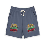 God Money Power Sweat Shorts — Graphic Fleece Lounge Shorts