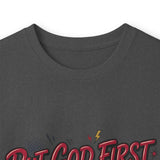 Inspirational Long Sleeve Tee — “Put God First, Hustle for the Money, Put Yourself in Power”