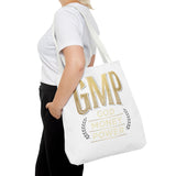 GMP Tote Bag - "God Money Power" Gold Lettering Inspirational Canvas Tote