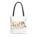 GMP "God Money Power" Gold Logo Tote Bag