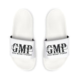 Men's Slide Sandals — 'GMP' God Money Power Logo Removable-Strap Pool Slides