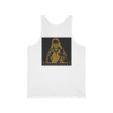 Religious Icon Tank Top — Gold Madonna Graphic Jersey Tank