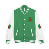 Letterman Jacket — Retro 'God Money Power' Graphic Varsity Jacket