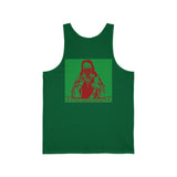 Religious Street Art Tank — Red & Green Madonna Graphic Tank Top