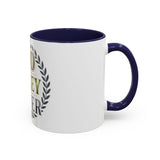 God Money Power Accent Coffee Mug — Inspirational Faith & Success Ceramic Mug (11/15 oz)