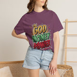 God Money Power T-Shirt — Bold Comic Typography Tee