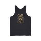 GMP Gold Throne Tank Top — Luxe Mythic Graphic Jersey Tank
