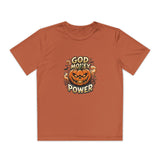 Youth Pumpkin Power Tee - "God Money Power" Halloween Graphic Shirt