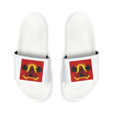 Men's Slide Sandals with Removable Strap — Tropical Crest Graphic