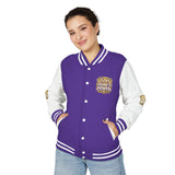 Letterman Jacket — God Money Power Gold Emblem Varsity Jacket