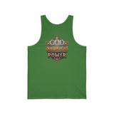 God Money Power Tank Top — Vintage RPG Emblem Graphic Tank