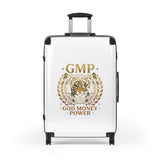 GMP God Money Power Tiger Carry-On Suitcase — Motivational Travel Luggage