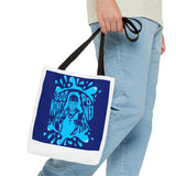 Blue 'God, Money, Power' Graphic Tote Bag – Spiritual Streetwear AOP
