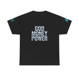 God Money Power Tee — Retro Neon Graphic T-Shirt