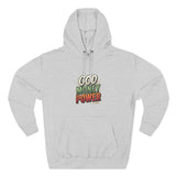 God Money Power Hoodie — Retro Bold Graphic Pullover
