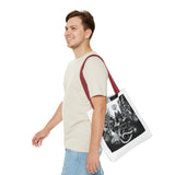 Angel Of Death Gothic Angel & Serpent Art Tote Bag – Dark Mystic Graphic Carryall