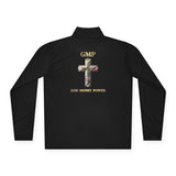 Quarter-Zip Pullover — GMP (God Money Power) Cross Graphic