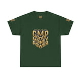 Money Power T-Shirt — Gold 3D "GMP Good Money Power" Graphic Tee