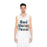 God Money Power Basketball Jersey — Inspirational Graphic Athletic Tank