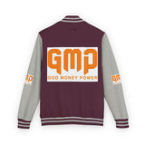 Letterman Jacket — "GMP (God Money Power)" Red & White Varsity Jacket