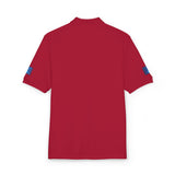 Embroidered Blue Sequin Patch Polo Shirt