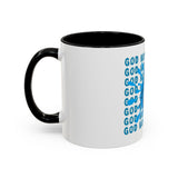 God Money Power Accent Coffee Mug — Blue Graphic 11/15oz