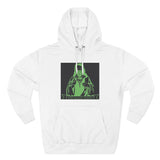 Religious Graphic Hoodie — 'God Money Power' Green Icon Print