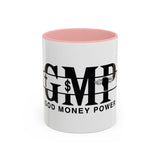 GMP "God Money Power" Accent Coffee Mug — Bold Black Scripture-Inspired Design (11/15oz)