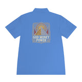 God Money Power Pyramid Polo — Men's Spiritual Graphic Sport Polo