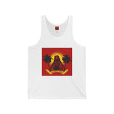 God Money Power Tank — Retro Jesus Palm Tree Graphic Sleeveless Top