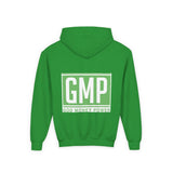 GMP Youth Hoodie — 'God Money Power' Green Logo Pullover