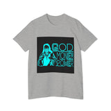 God Money Power T-Shirt — Retro Neon Graphic Tee (Front Illustration, Back Text)