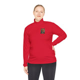 Tiger Graphic Quarter-Zip Pullover — 'God • Money • Power' Chest & Back Print