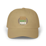 God Money Power -Dad Cap — Embroidered Religious Faith & Prosperity Baseball Hat