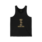 Gold Money Power Tank — Crown & Microphone Graphic Sleeveless Top