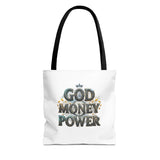 God Money Power Tote Bag — Inspirational Faith & Prosperity Canvas Tote
