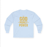 GMP (God • Money • Power) Gold Logo Long Sleeve Tee