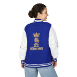 Letterman Jacket — "Champion King" Trophy Crest Varsity Jacket