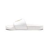Men's 'God Money Power' White Removable-Strap Slide Sandals