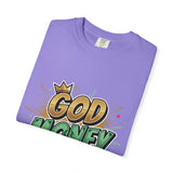 God Money Power T-Shirt — Bold Comic Typography Tee