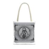 Religious Icon Tote Bag — "God Money Power" Graphic Canvas Tote