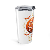 Halloween Jack-O'-Lantern 20oz Tumbler “God Money Power”— Pumpkin Spice Travel Mug