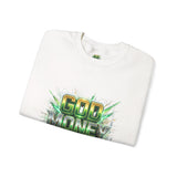 God Money Power Crewneck Sweatshirt — Bold Faith & Prosperity Graphic