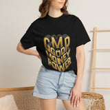 Good Money Power Graphic Tee — GMP 3D Gold Lettering T-Shirt