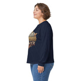 God Money Power Long Sleeve Tee — Vintage Crest Graphic