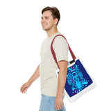 Blue 'God, Money, Power' Graphic Tote Bag – Spiritual Streetwear AOP
