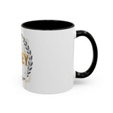 Coffee Mug — 'God Money Power' Laurel Accent Ceramic Mug (11/15oz)
