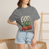 God Money Power Graphic T-Shirt — Bold Retro Faith & Hustle Tee