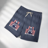 American Flag Graphic Sweat Shorts — Patriotic Fleece Lounge Shorts